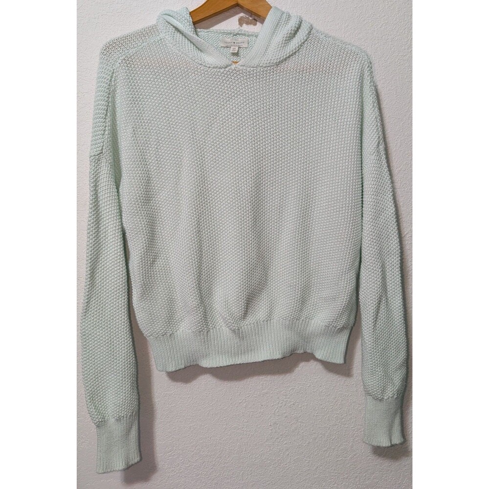 Lucky Brand Knit Pullover Hooded Sweater Drop Shoulder Women's Size Small (491)